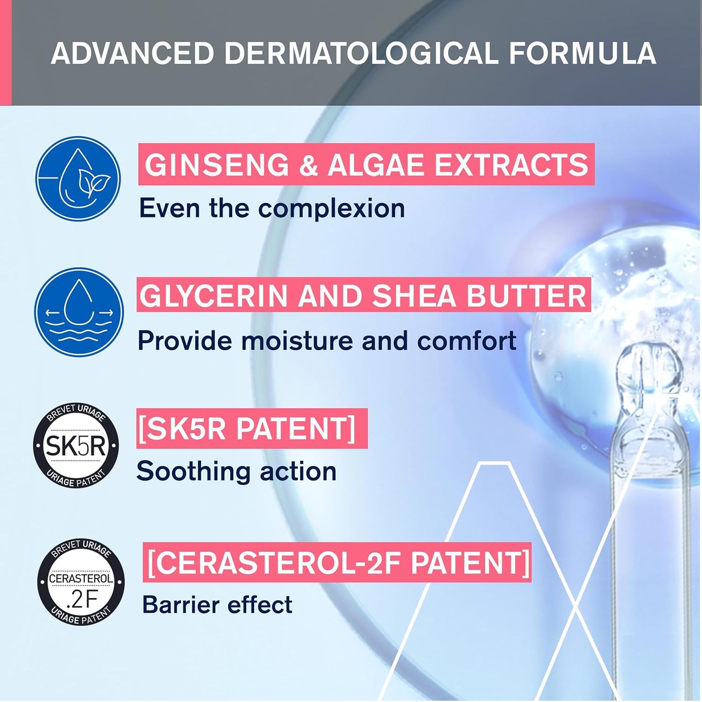 Uriage Roséliane 可見泛紅中和護理 - 含綠色珍珠的乳霜,可緩解泛紅、發熱感和不適 - 敏感肌膚,易泛紅 - 40ml