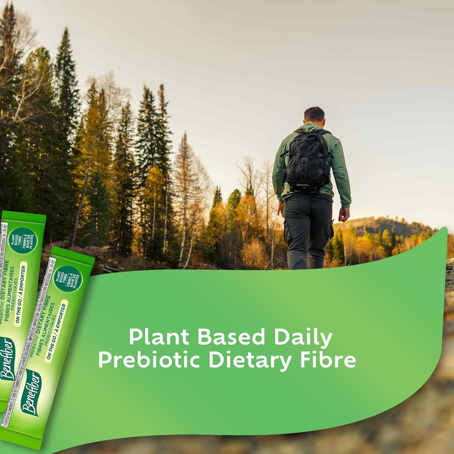 Benefiber On The Go Prebiotic Dietary Fibre Powder, Unflavoured, Stick Packs, Sugar-Free - (28 x 4 g Stick Packs)