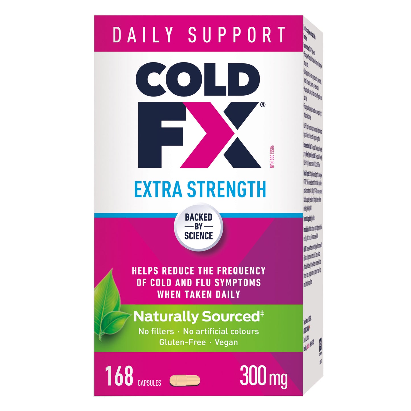 COLD-FX 感冒和流感護理特強效膠囊 300 毫克,168 粒
