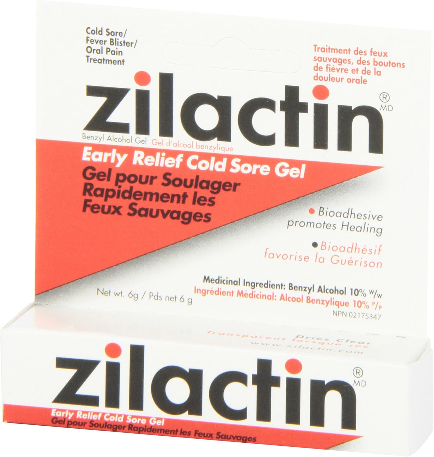 Zilactin Zilactin E Relief Cold Sore Gel 6g