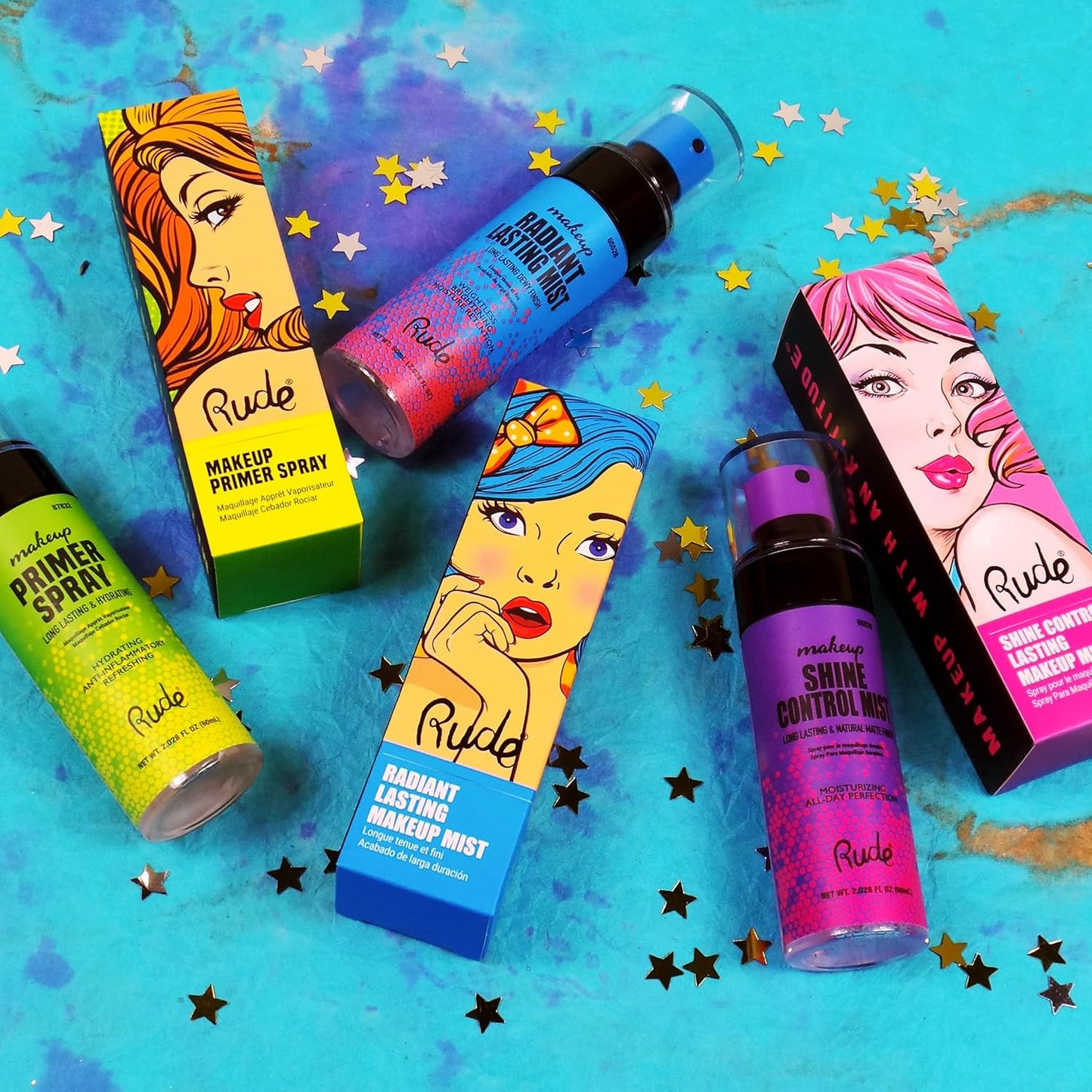 RUDE Shine Control Lasting Makeup Mist