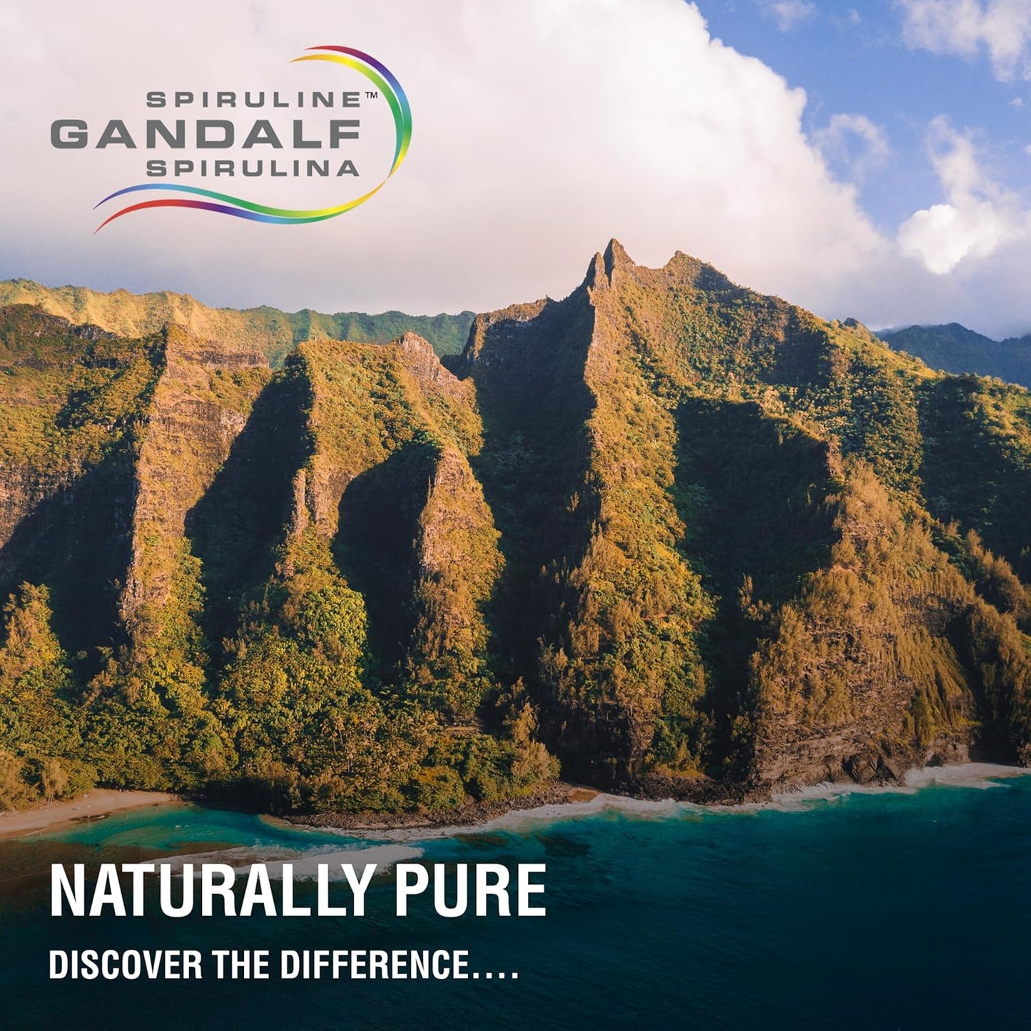 甘道夫加州純有機螺旋藻 400 毫克 200 粒素食膠囊 - 純素、非基因改造、無麩質 - 藍綠藻,富含鐵和抗氧化劑的營養豐富的超級食品,加州種植