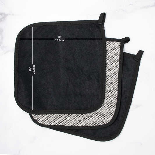 The Rustic Man Wash Cloths for Face and Body, Exfoliating Washcloth, Black, 3 Count