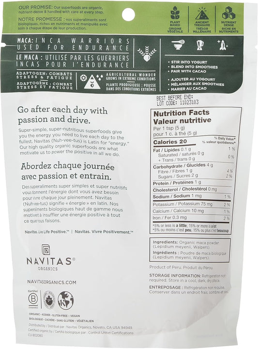Navitas Navitas Organics Maca Powder, 227g Bag, 227 Grams