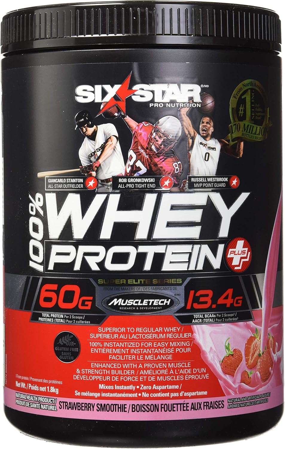 Whey Protein Powder + Creatine Monohydrate, 4 lbs & Six Star Preworkout Explosion, Pre Workout Powder for Men & Women with Creatine Monohydrate & Beta Alanine for Energy (30 Servings)