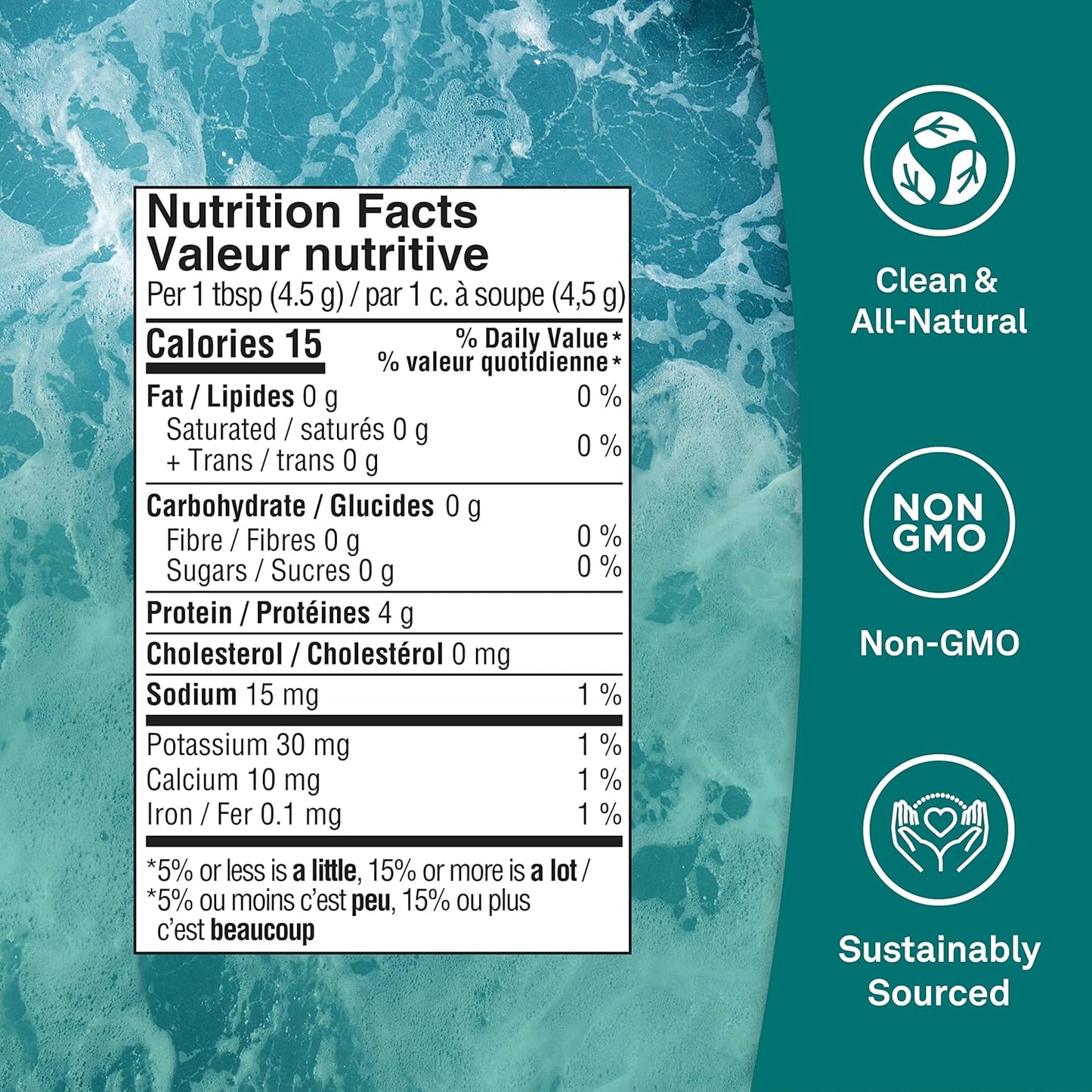 Organika Sea Beauty - Hydrolyzed Marine Collagen with Irish Sea Moss and Astaxanthin Powder- Improve Skin Health and Anti-Aging Support, Antioxidants- 135g