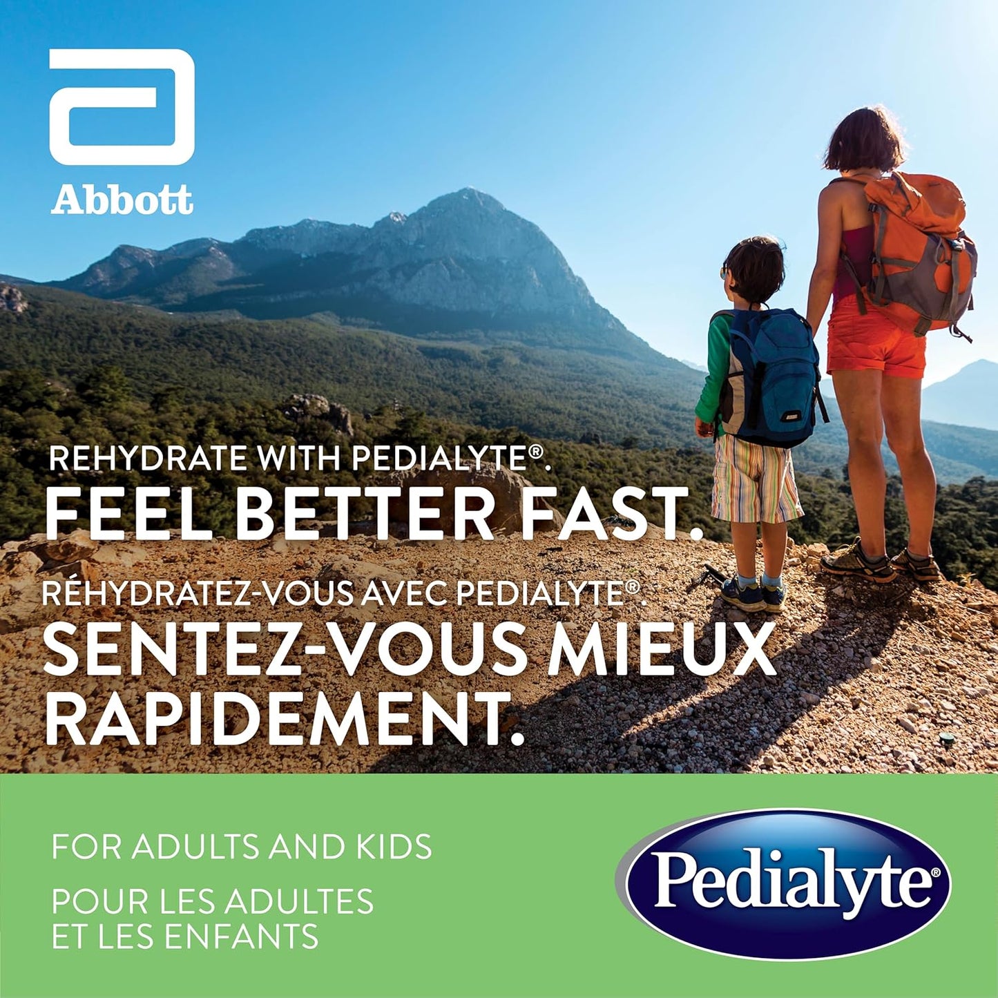 Pedialyte, Electrolyte Powder Sticks, Oral Rehydration Solution, Apple, 8 x 8.5 g, Electrolyte Powder Packets