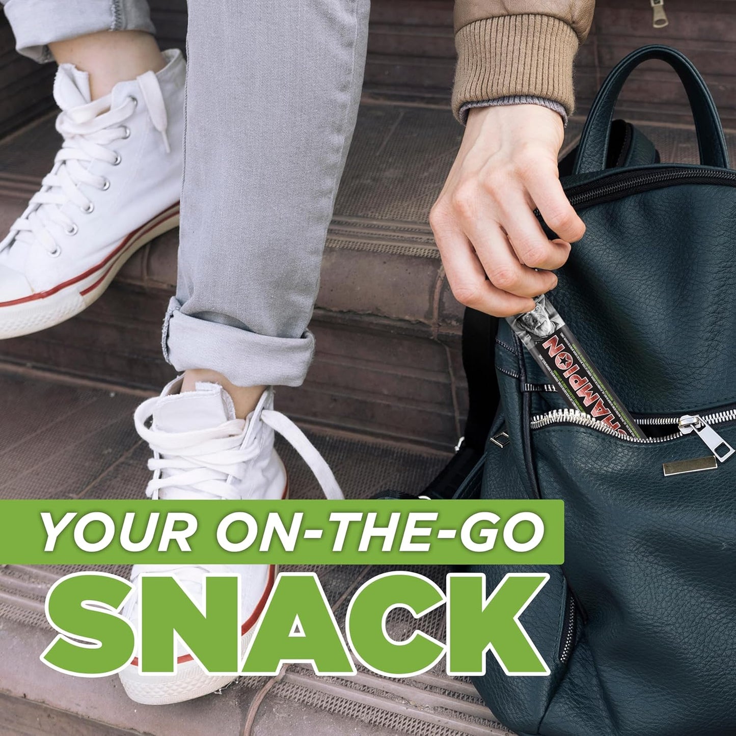 Champion 義大利辣香腸條,獨立包裝,口味溫和的辣香腸肉條,完美的午餐小吃,肉條,加拿大製造 - 24 根裝