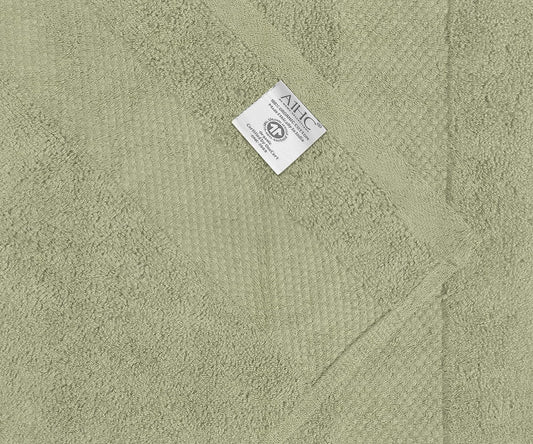 A1 HOME COLLECTIONS 100% 有机棉毛巾 650 GSM 毛绒羽毛触感速干洗脸巾,60 条装,GOTS 认证,Oeko-Tex 绿色认证,有机棉洗脸巾,13 英寸 X 13 英寸