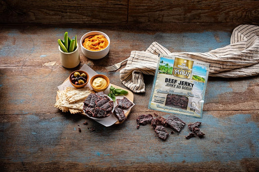 原装毛伊牛肉干 12 包。80 克 X 12 袋(纸板盒)100% 加拿大制造