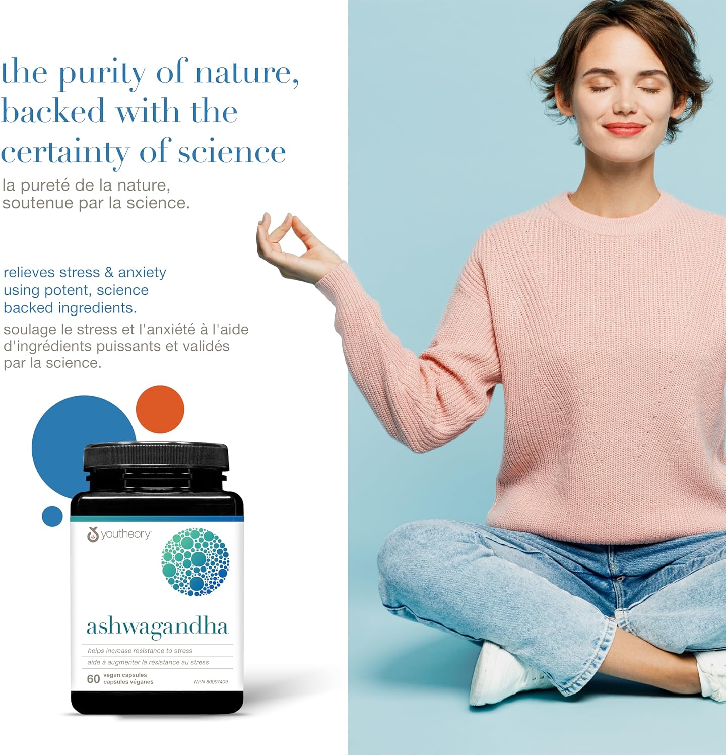 Youtheory Ashwagandha 7,200 mg Per Serving, with Clinically Proven KSM-66 and GingeverGinger to Support the Efficacy of Ashwagandha. Helps Increase Resistance to Stress and Anxiety, Vegan, 60 Capsules