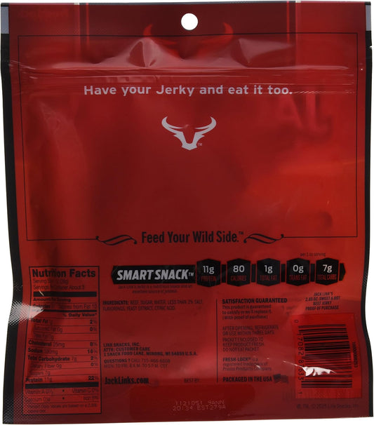 Jack Link's 肉类零食牛肉干,甜辣口味,2.85 盎司(4 包)