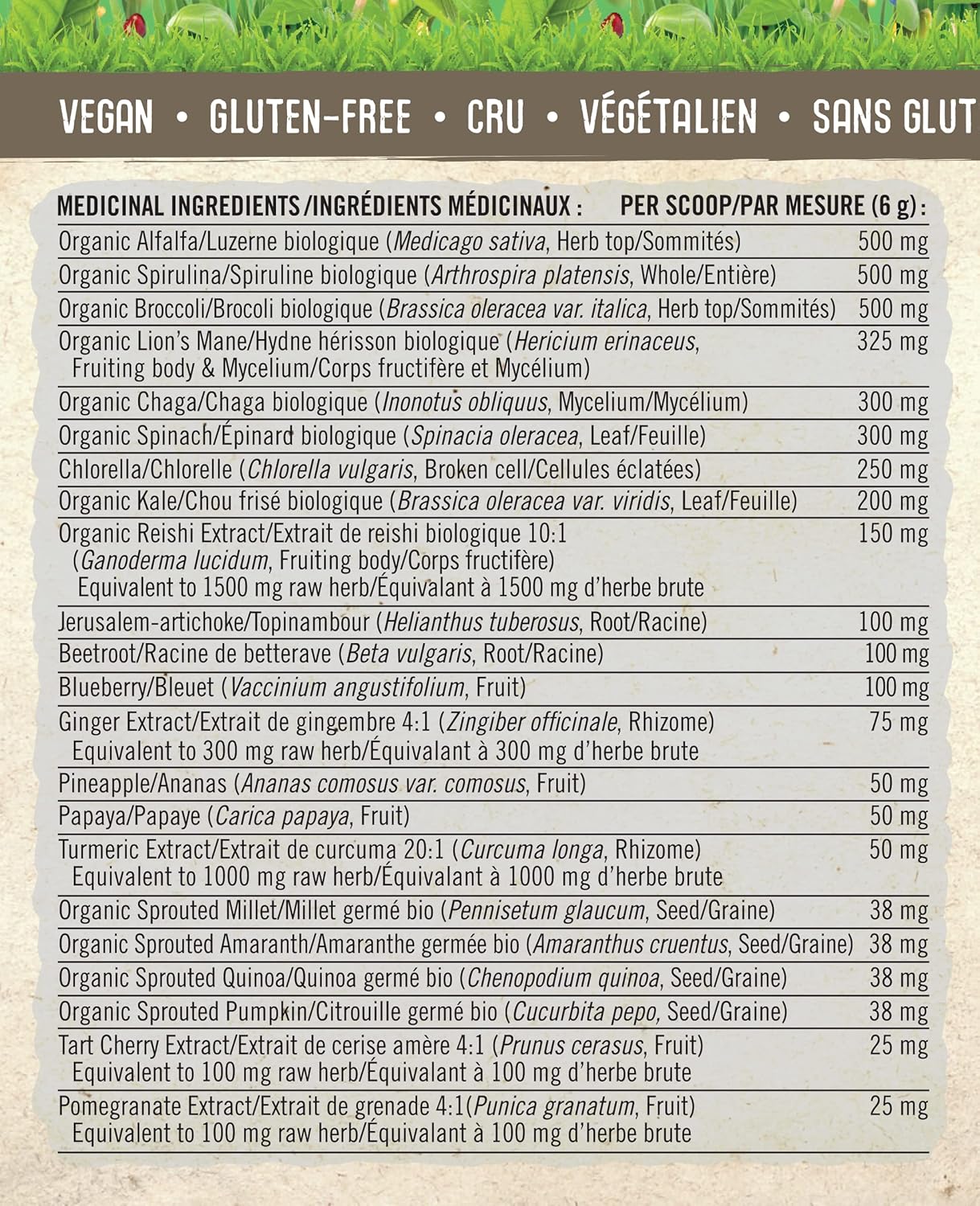 Iron Vegan 鳳梨橙超級食品和綠色食品粉,180 克