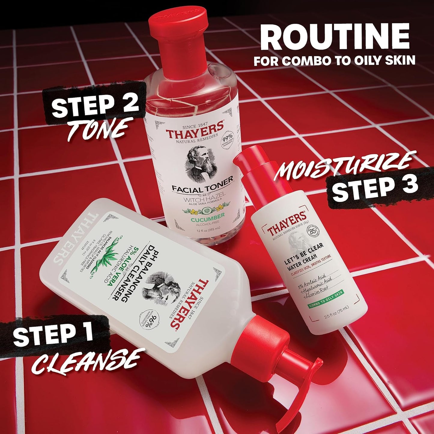 THAYERS Let's Be Clear 水潤臉部保濕霜,含壬二酸和透明質酸,適合混合性至油性肌膚,明顯縮小毛孔,撫平膚質,75 毫升