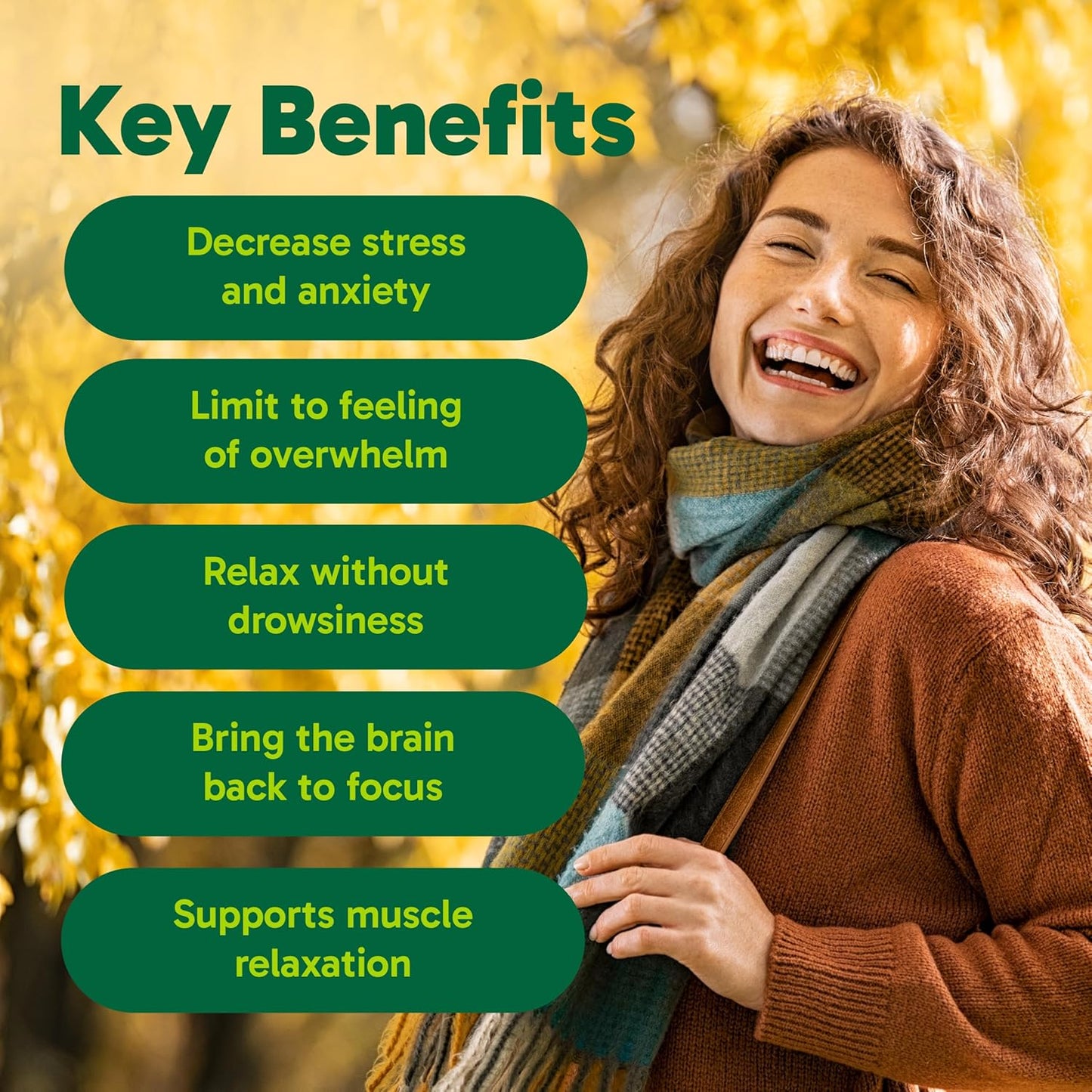 Organika 加拿大製造的舒緩心靈膠囊 - 含甘氨酸鎂、L-茶氨酸、GABA、肌醇 - 促進放鬆和鎮靜,不引起困倦 - 120 粒膠囊