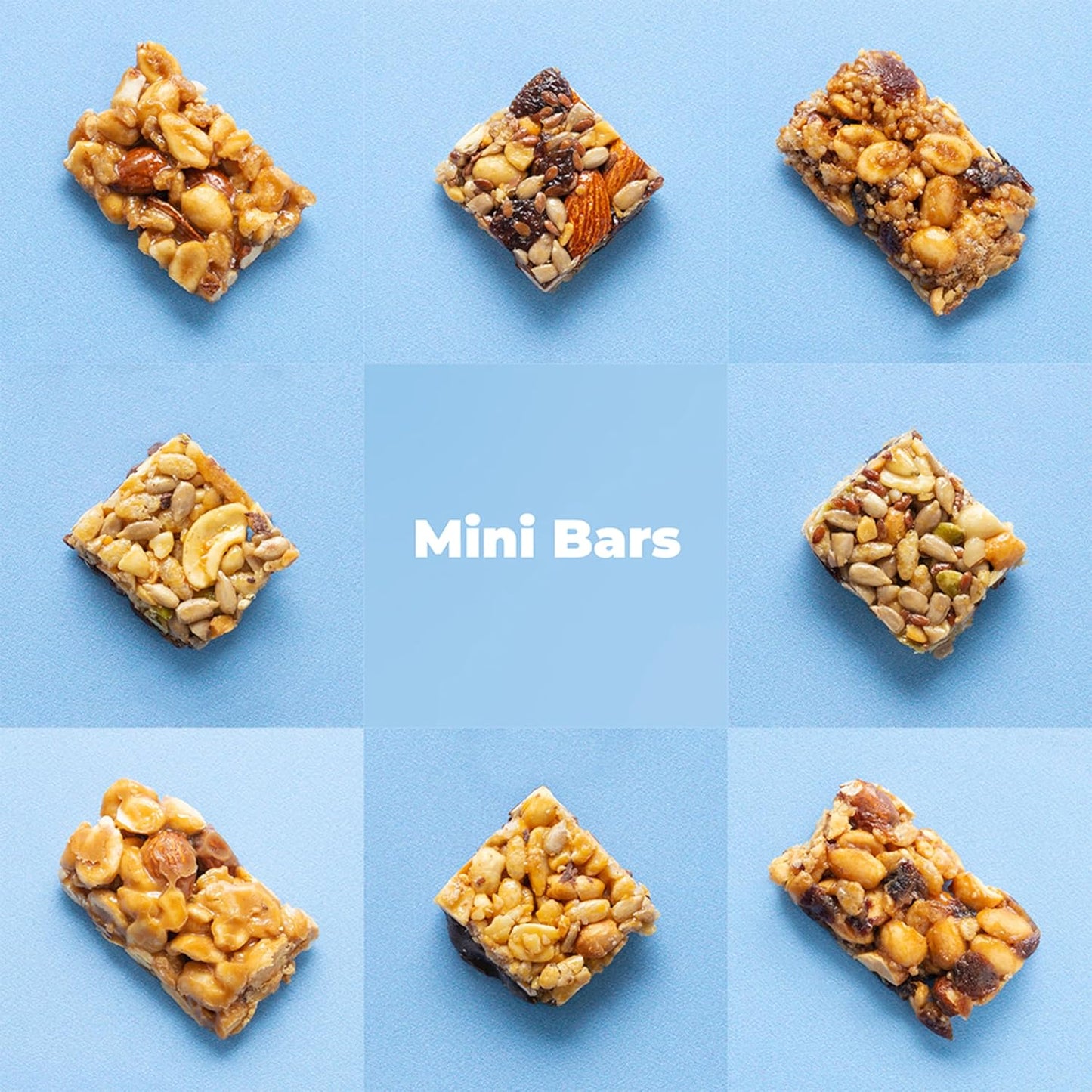 Yupik Peanut Butter And Jam Mini Bars, 454 g, Individually Wrapped, Healthy Snack, Nut Bars, Crunch Bars, Gluten-Free with Peanuts, Honey, Raisins, Cranberries, Peanuts, Almonds, Apricots, Snack On the Go