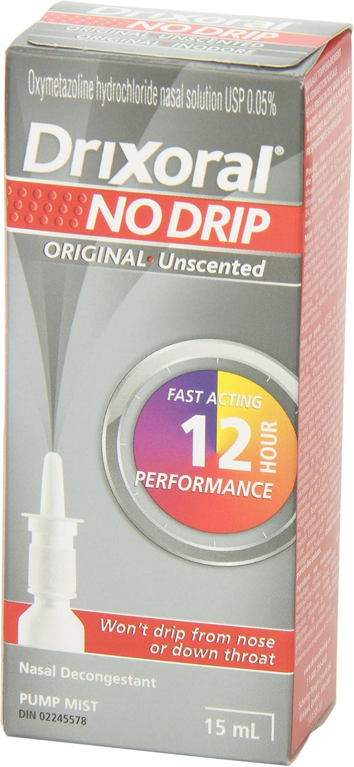 Drixoral 无滴漏原装无香型喷雾,有助于缓解鼻塞,15ml