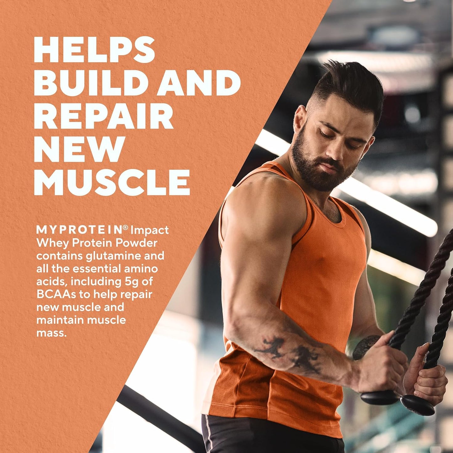 Myprotein Impact 乳清蛋白混合物,無味,2.2 磅(40 份),2.2 磅(1 包)