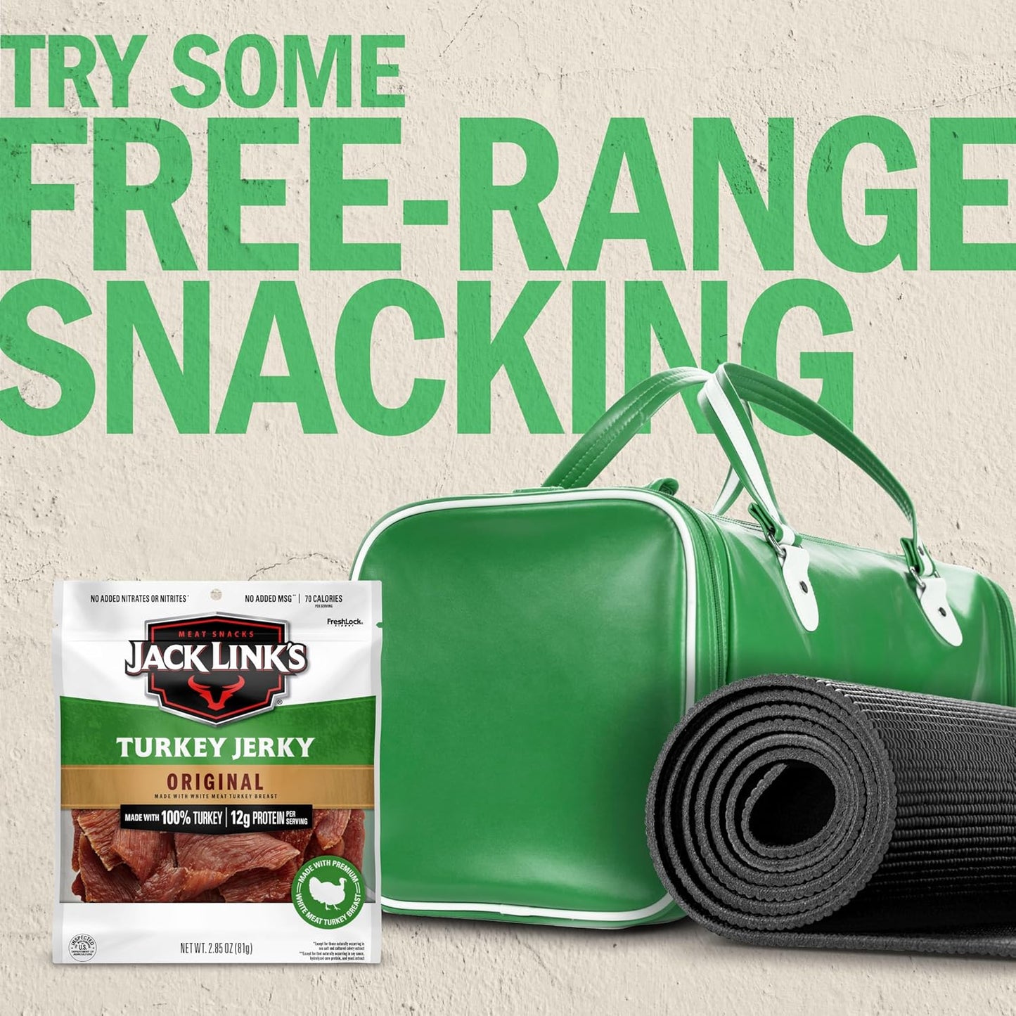 Jack Link's MSG Free Turkey Jerky, Original, 2.85 Ounce