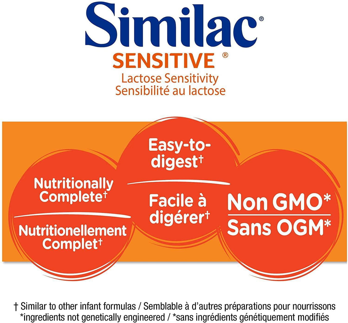 Similac 敏感嬰兒配方奶粉,非基因改造乳糖敏感嬰兒配方奶粉,濃縮液,0+ 個月,12x385 毫升,12 x 385 毫升