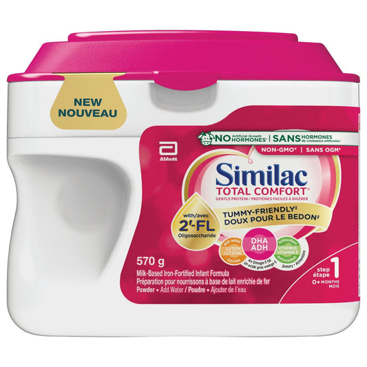 Similac Total Comfort,婴儿配方奶粉,对胃友好,易于消化,现采用母乳启发的创新配方 2’-FL,0+ 个月,粉剂,570 克,570 克