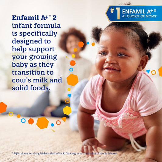Enfamil A+ 2, Baby Formula, Designed for 6-18 month olds, Contains DHA – an important building block of the brain, Eco Powder Tub, 550g, 550g