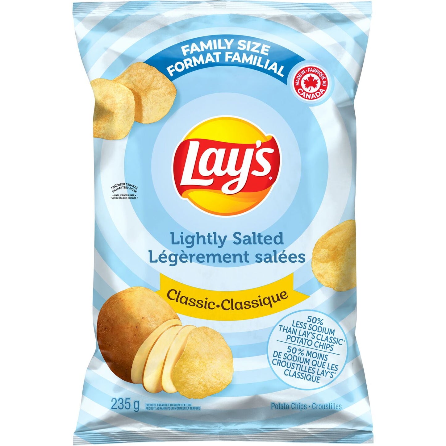 Lay's Lightly Salted Potato Chips, 235 g.