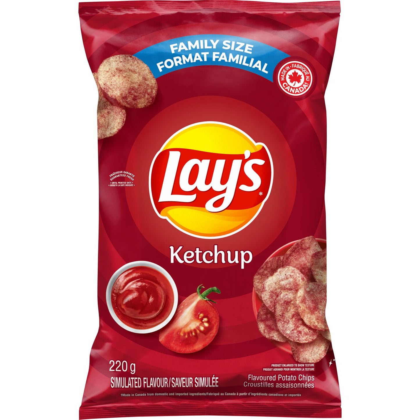 Lay's Ketchup flavoured Potato Chips, 220 g.