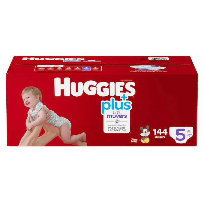 Huggies Little Movers Plus,5 號,144 件裝