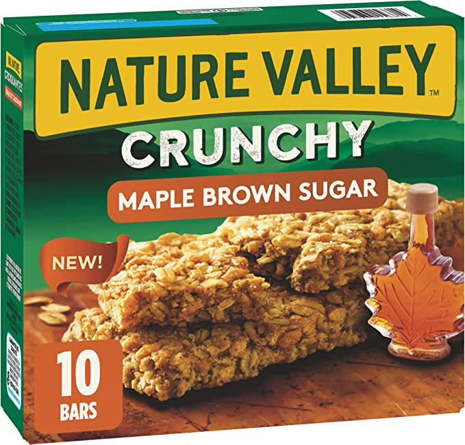 NATURE VALLEY 鬆脆楓木紅糖格蘭諾拉麥片棒,10 條