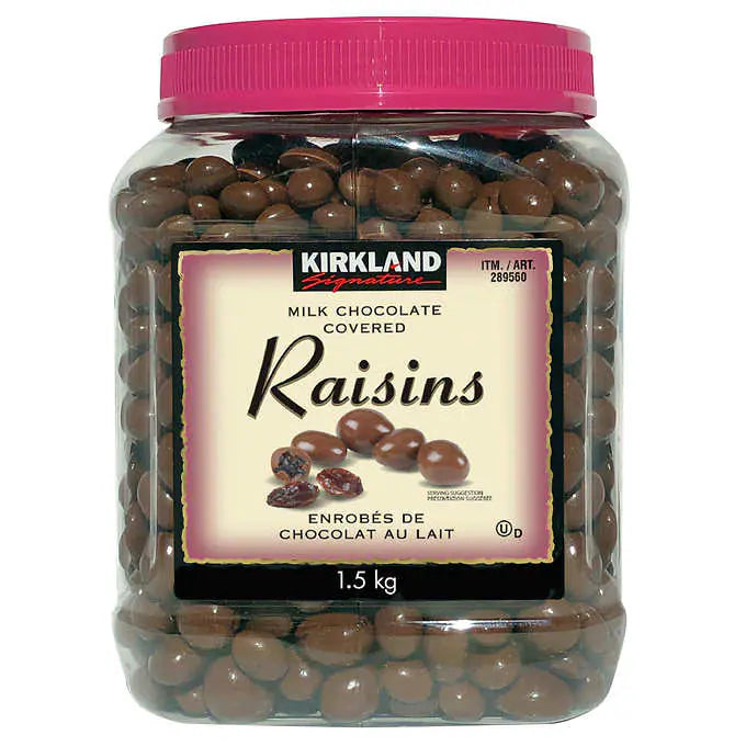 Kirkland Signature 牛奶巧克力葡萄乾,1.5 公斤