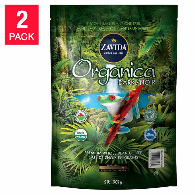 Zavida Organica 黑咖啡,2 x 907 g