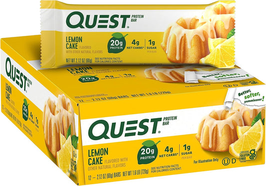 Quest Bar，檸檬蛋糕，12個/盒