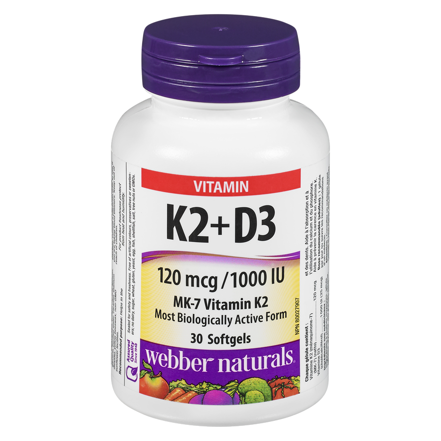 韋伯自然   維生素 K2 + D3