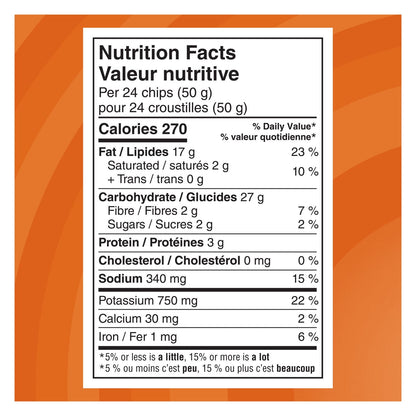 樂事波浪切達起司和酸奶油口味薯片，220 克。