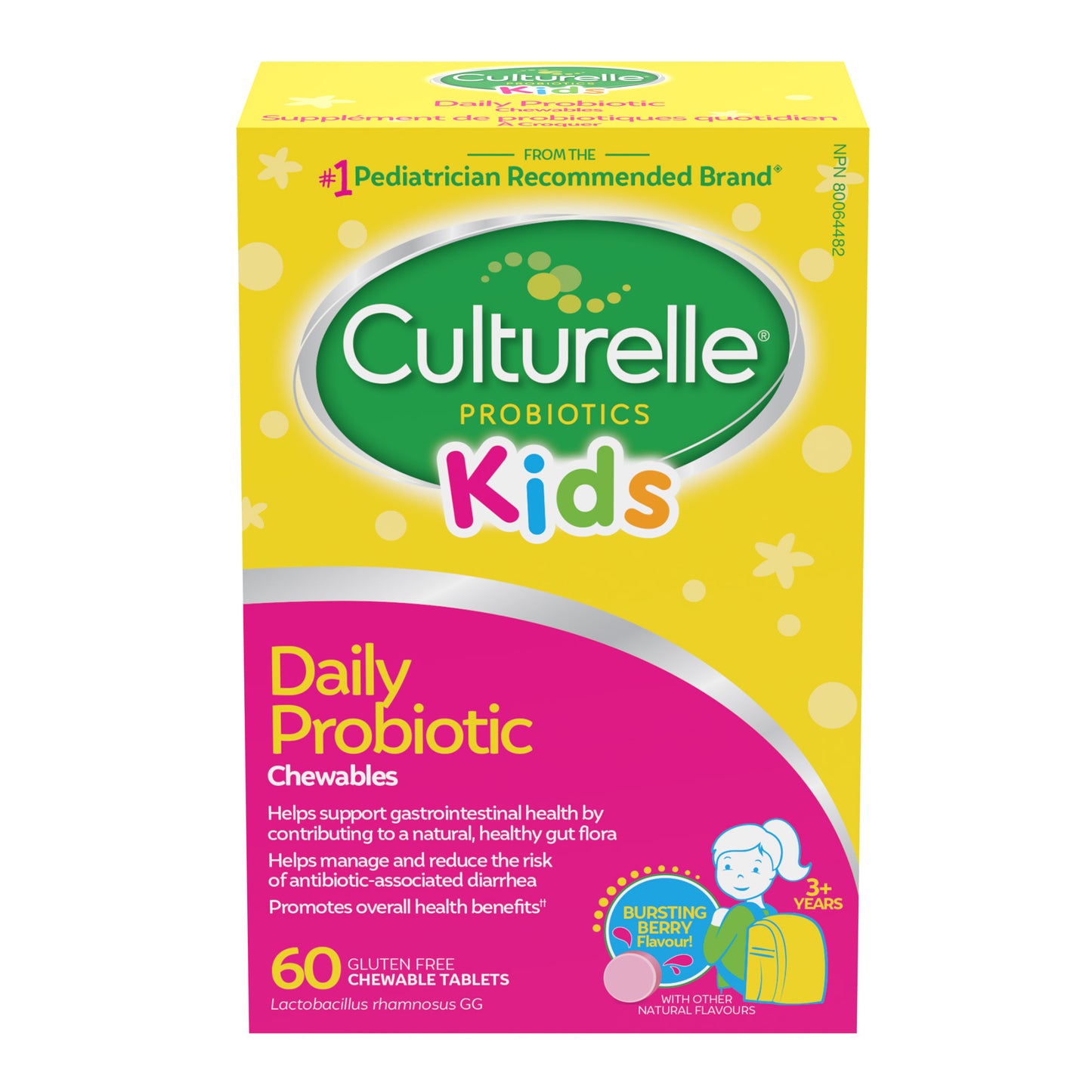 Culturelle 儿童每日益生菌 50 亿，60 片咀嚼片