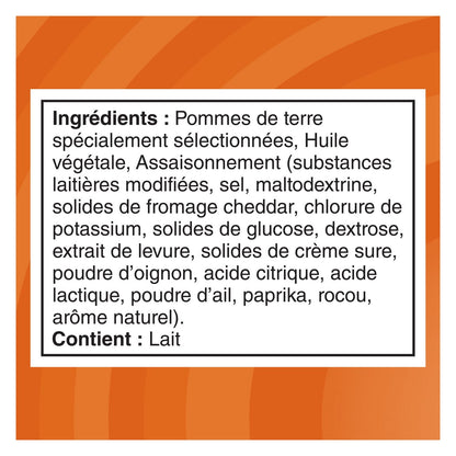 樂事波浪切達起司和酸奶油口味薯片，220 克。