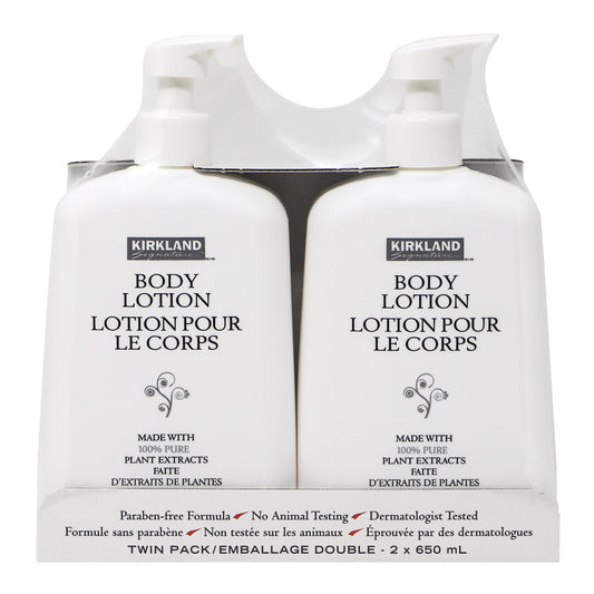 Kirkland Signature Body Lotion, 2 x 650 mL