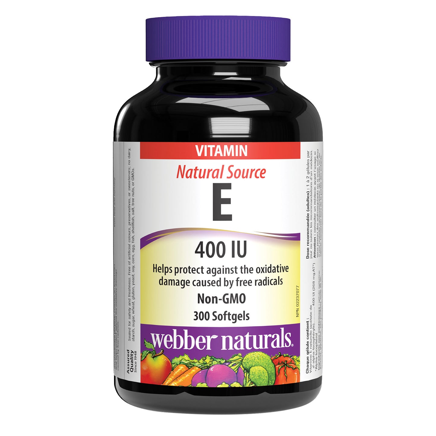 webber Naturals 維生素 E 400 國際單位，300 顆軟膠囊