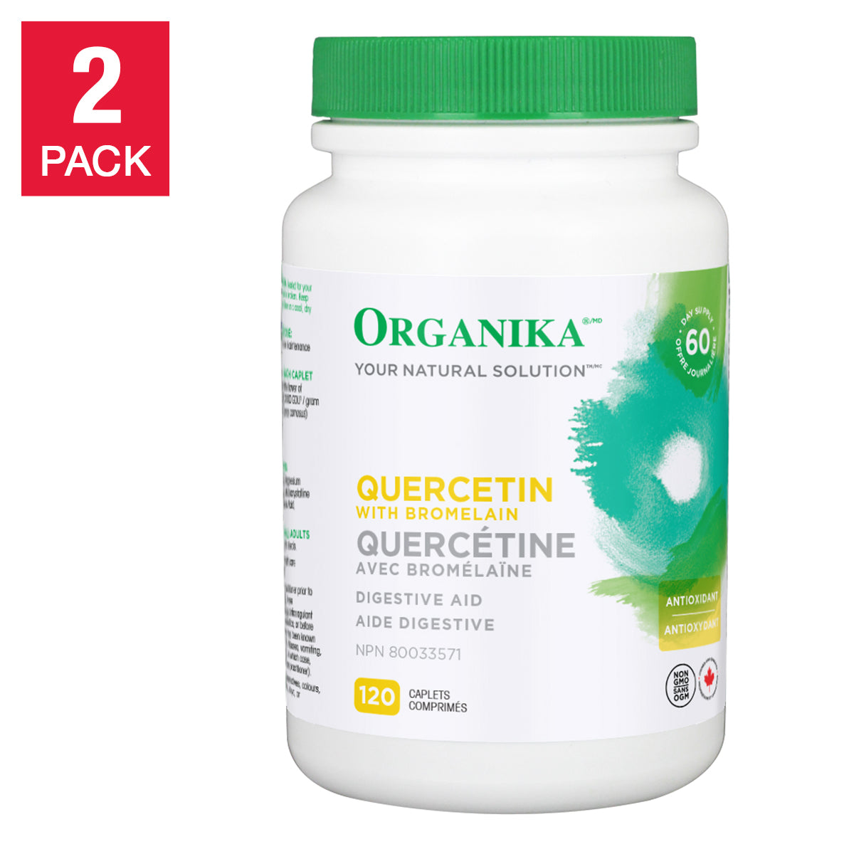 Organika 槲皮素膠囊，120 粒，2 盒裝