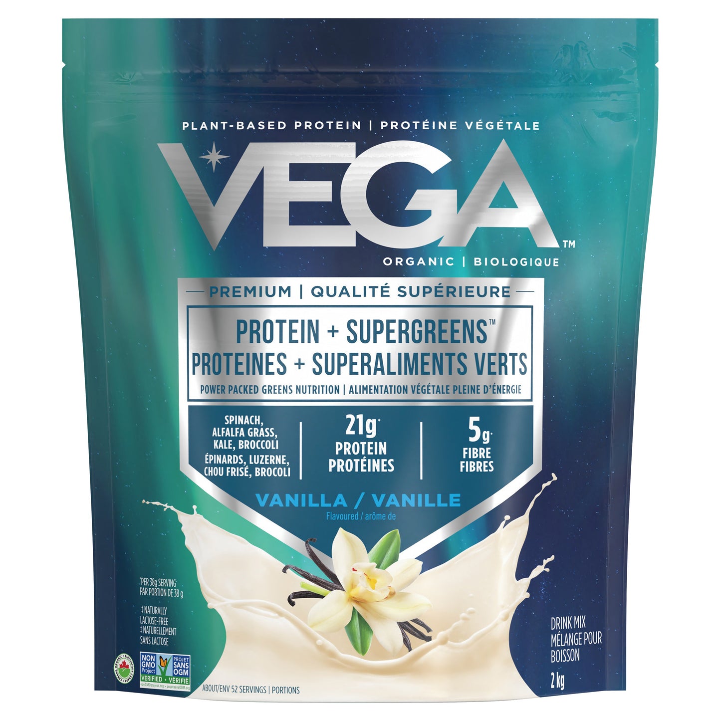 Vega有機香草蛋白綠粉，2公斤