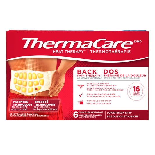 Thermacare 高級背痛治療，6 片熱敷貼