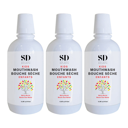 Spa Dent Naturals Kids Fluoride-free Mouthwash - Berry Burst, 3 x 473 mL