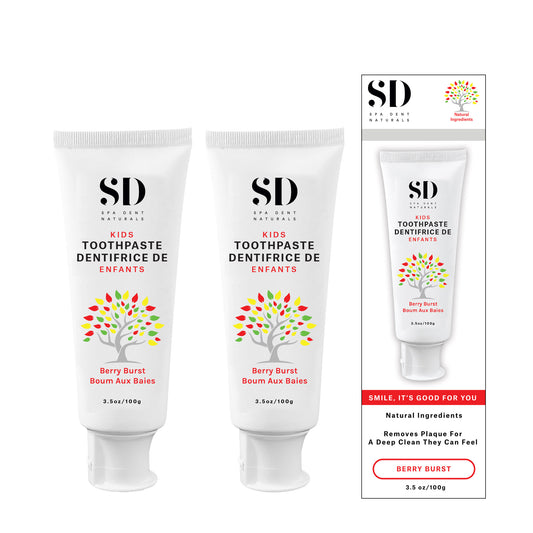 Spa Dent Naturals Kids Fluoride-free Toothpaste - Berry Burst, 3 x 100 g