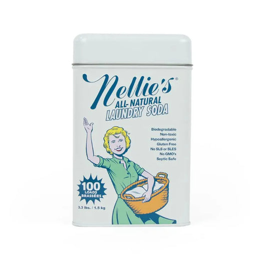 006 加拿大Nellie's天然純鹼洗衣粉 1.5公斤鐵盒復古裝 能洗100次