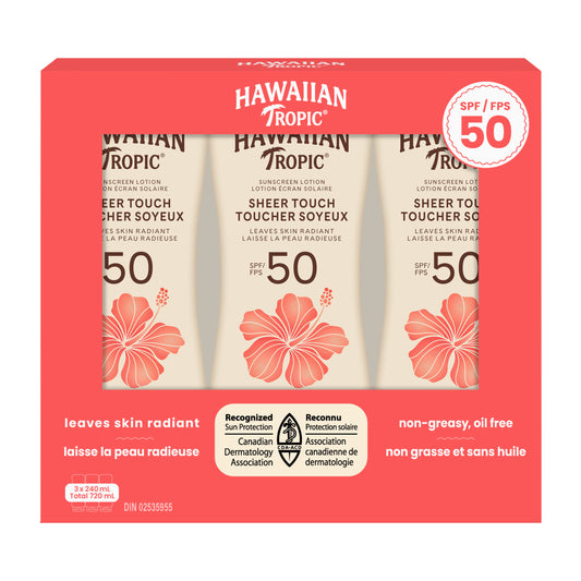 Hawaiian Tropic 轻盈防晒乳液 SPF 50，3 x 240 毫升