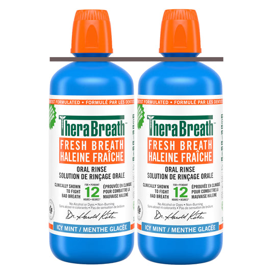 Therabreath Icy Mint Fresh Breath Mouthwash, 2 x 1 L