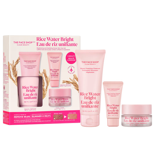 菲诗小铺大米水亮白纯素亮肤保湿护肤套装