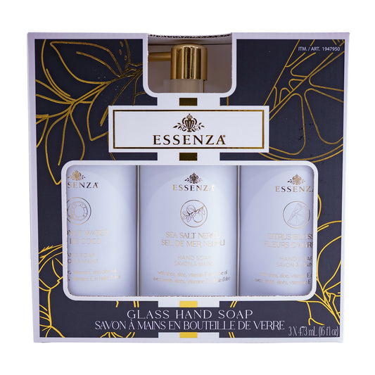 Essenza 白色玻璃洗手液，3 × 473 毫升