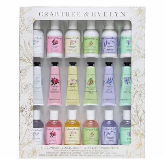 Crabtree & Evelyn 全套沐浴及身體護理產品，18 件裝